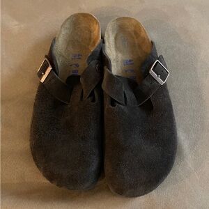 Birkenstock Boston - Dark Brown Suede